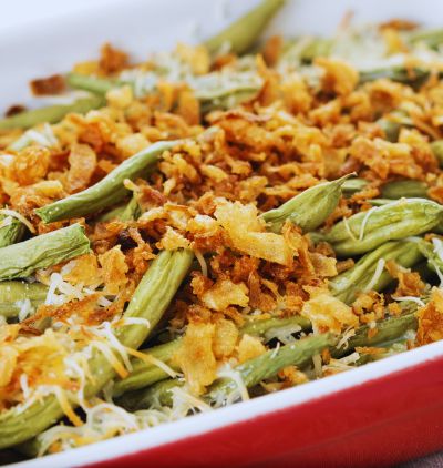 Green bean casserole family style dinner 