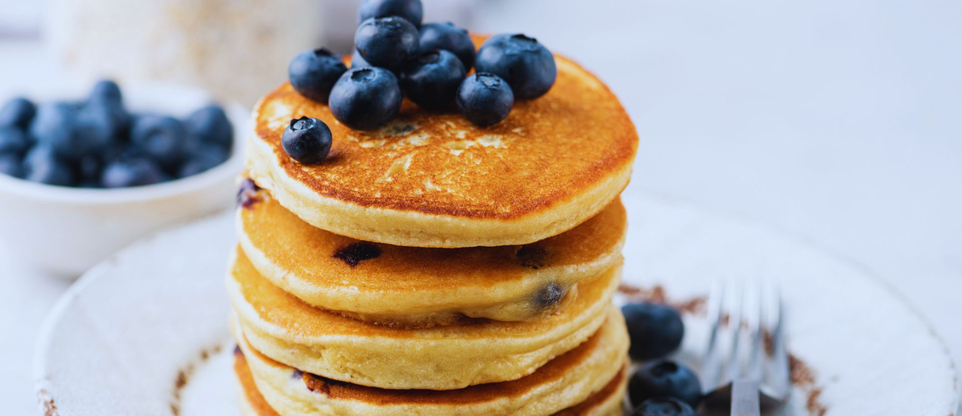 Homemade blueberry pancakes